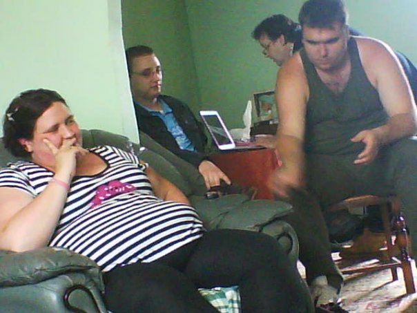 The gang chilling out