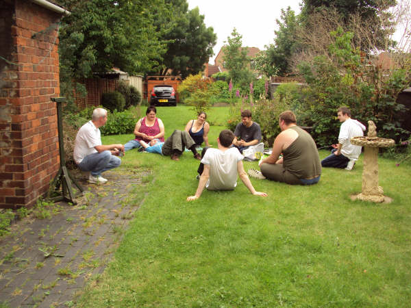 The gang in the garden!