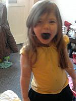 Laura and her plum